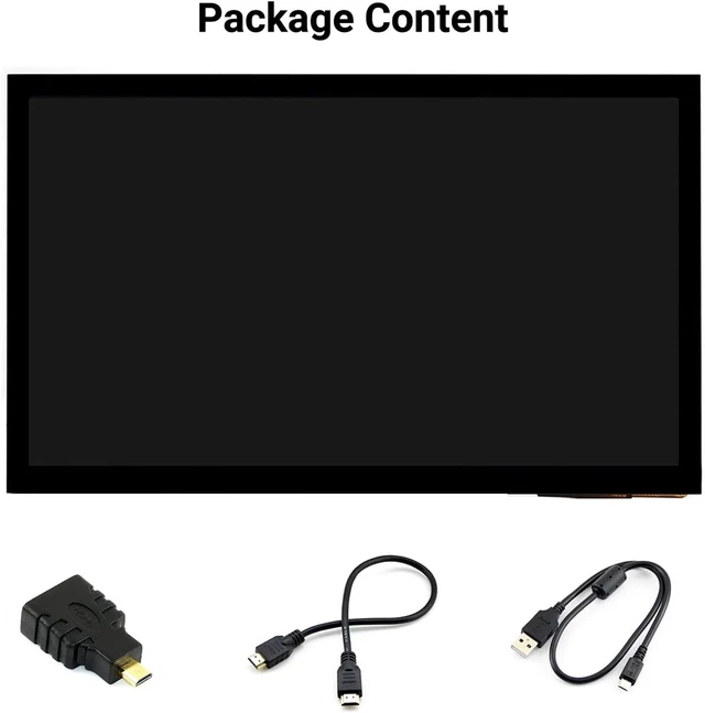 Alt view image 2 of 7 - waveshare 10.1inch Capacitive Touch Screen LCD (E) 1024×600 HDMI IPS Optical Bonding Display Compatible with Raspberry Pi 5/4B/3B+/3A+/3B/2B/1B+/1A+/Zero 2 W/Zero W Jetson Nano and PC Game Console
