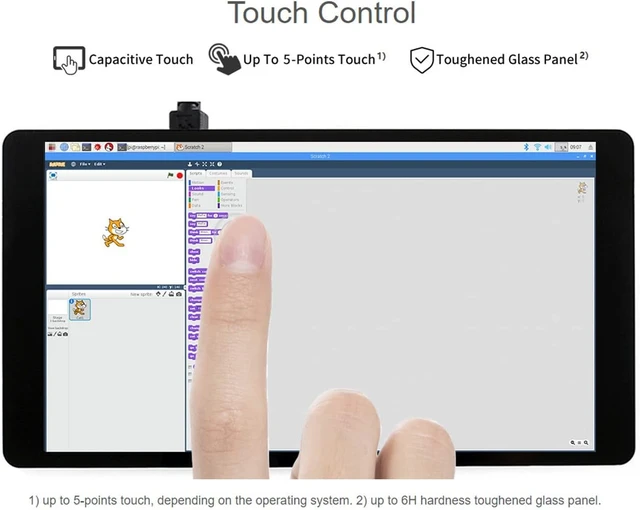Alt view image 6 of 7 - Waveshare 5.5inch Capacitive Touch AMOLED Display 1080×1920 HDMI Screen Compatible with Raspberry Pi 4B/3B+/3A+/3B/2B/1B+/1A+/Zero 2 W/Zero W/Zero Jetson Nano and PC