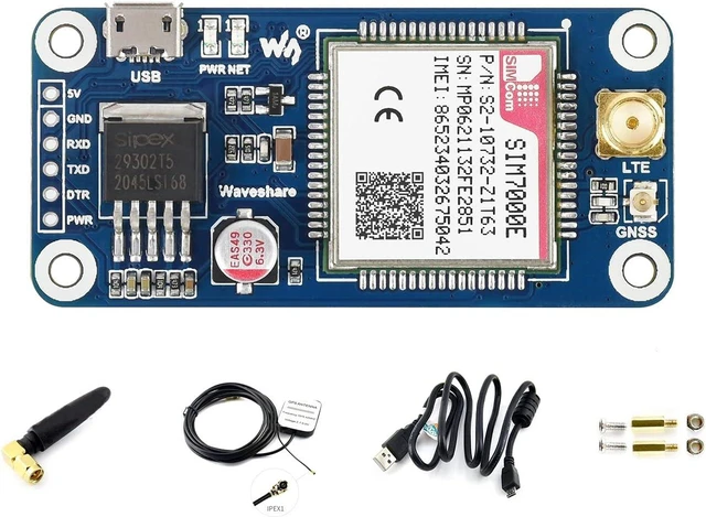 Main image of Waveshare NB-IoT/Cat-M/Edge/GPRS Module Compatible with Raspberry Pi Series Boards Based on SIM7000E