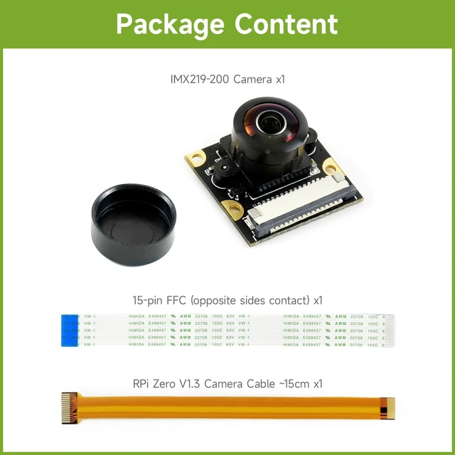 Alt view image 2 of 6 - waveshare IMX219-200 Camera 3280 × 2464 Resolution 8 Megapixels 200 Degree Angle of View IMX219 Sensor Support Jetson Nano Developer Kit Compute Module 3/3+