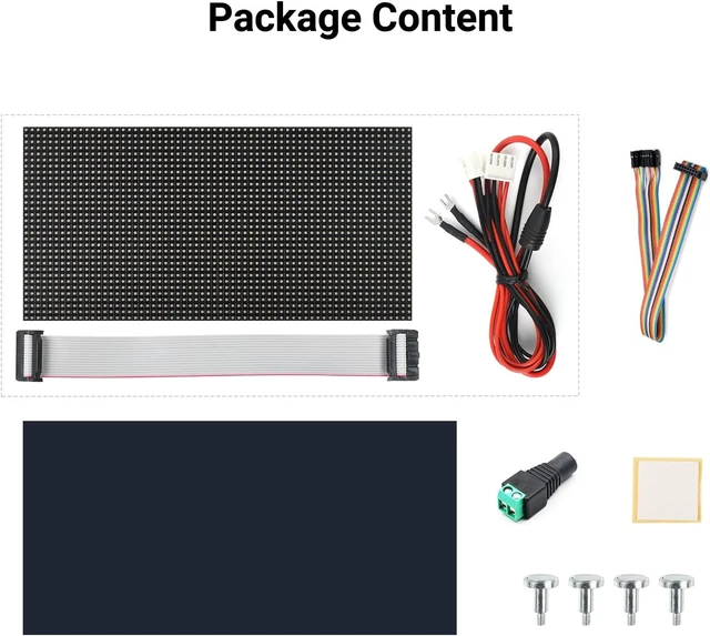 Alt view image 3 of 7 - Waveshare RGB Full-Color LED Supports Raspberry Pi Pico/ ESP32 Matrix Panel