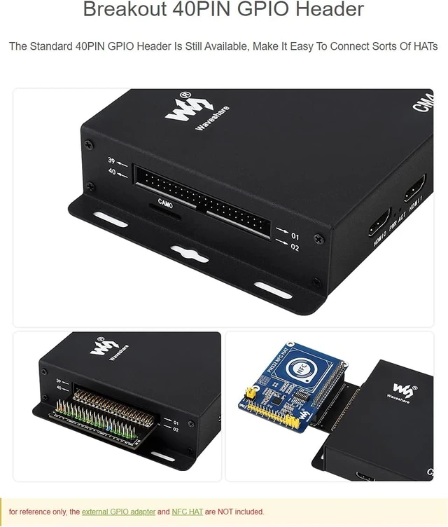 Alt view image 4 of 7 - Waveshare Metal Box Type A Compatible with Raspberry Pi Official Compute Module 4 IO Board