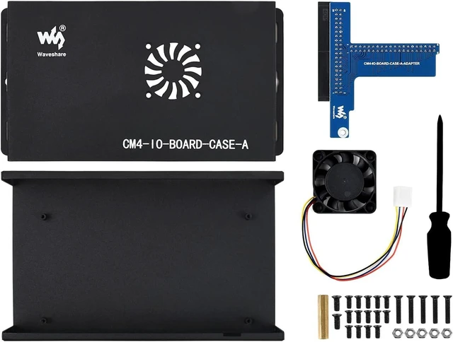 Main image of Waveshare Metal Box (A) Designed for Official Raspberry Pi Compute Module 4 IO Board Comes with Cooling Fan Mini Computer Chassis Robust and Dust-Proof Nice Looking