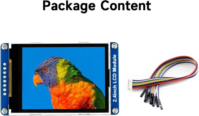 Alt view image 2 of 7 - Waveshare 2.4inch LCD Compatible with Raspberry Pi 4B/ 3B+/ 3A+/ 3B/ 2B/ 1B+/ 1A+/ Zero 2 W/Zero W/Zero