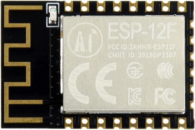 Main image of Waveshare ESP-12F WiFi Module Based on ESP8266 with Built-in 32Mbit Flash in Small SMD22 Package Onboard PCB Antenna and Metal Shield