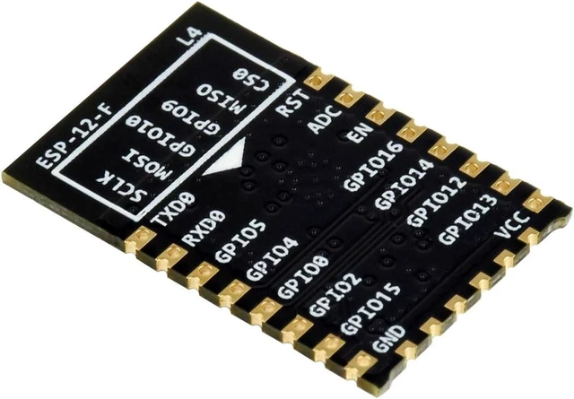Alt view image 6 of 7 - Waveshare ESP-12F WiFi Module Based on ESP8266 with Built-in 32Mbit Flash in Small SMD22 Package Onboard PCB Antenna and Metal Shield