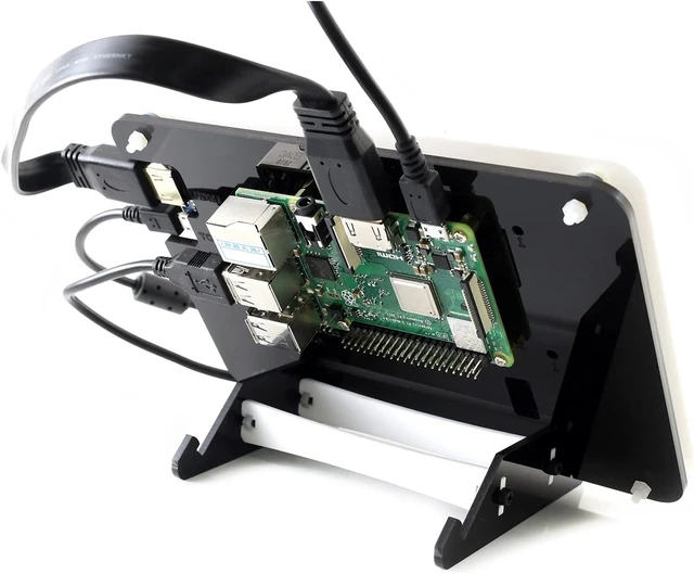 Alt view image 7 of 7 - Waveshare Capacitive Touch Screen HDMI IPS LCD Type C in 7inch with Bicolor Case Supports Raspberry Pi 4B/3B+/3B etc. Compatible with Jetson Nano/PC