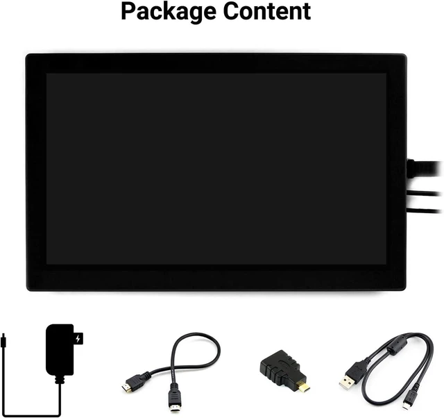 Alt view image 2 of 7 - waveshare Capacitive Touch Screen HDMI IPS LCD V1 in 13.3inch with Case Supports Raspberry Pi 4B/3B+/3B etc. Compatible with Jetson Nano/PC