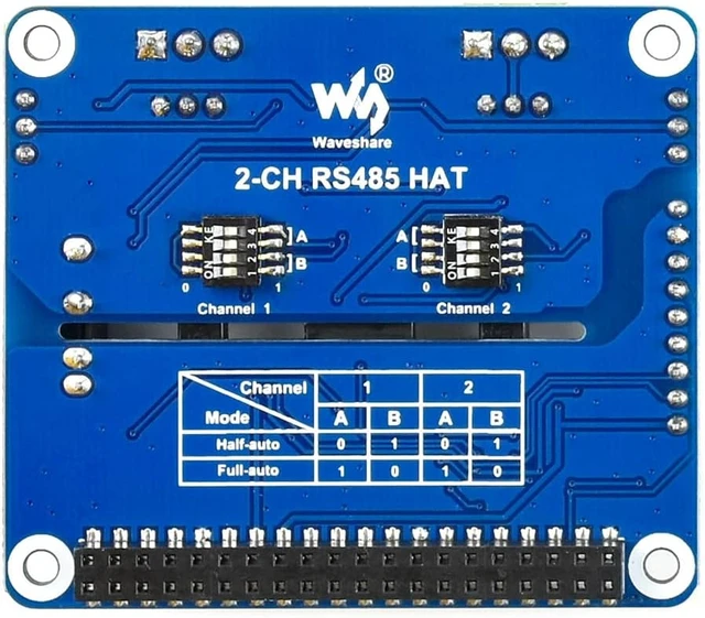 Alt view image 6 of 7 - Waveshare 2-Channel RS485 HAT Isolated RS485 Expansion Board for Raspberry Pi 4B/3B+/3B etc.