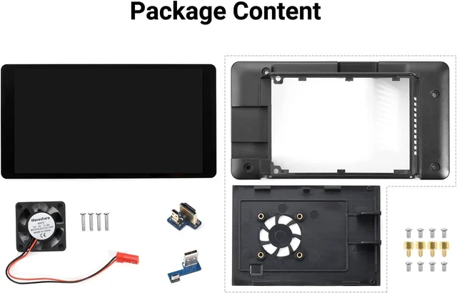 Alt view image 2 of 6 - waveshare 5.5inch Capacitive Touch AMOLED Display Compatoble with Raspberry Pi 4B Comes with Protection Case 1080×1920 Resolution HDMI Toughened Glass Panel