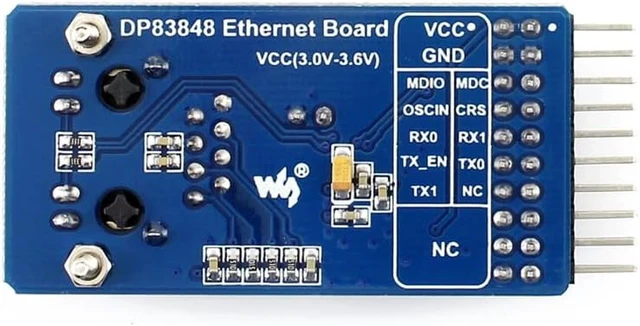 Alt view image 2 of 5 - Waveshare Accessory Module Onboard Ethernet Physical Layer Transceiver DP83848 with RJ45 Connector and Control Interface
