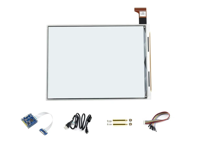 Alt view image 2 of 7 - Waveshare E-Paper Display in 7.8inch with IT8951 Driver HAT Compatible with Raspberry Pi Black/White Display Color