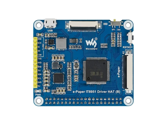 Alt view image 6 of 7 - Waveshare E-Paper Display in 7.8inch with IT8951 Driver HAT Compatible with Raspberry Pi Black/White Display Color