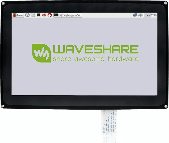 Main image of waveshare 10.1inch HDMI LCD with Case, 1024×600 Capacitive Touch Screen Compatible with Raspberry Pi/Jetson Nano/PC Windows/Game Console