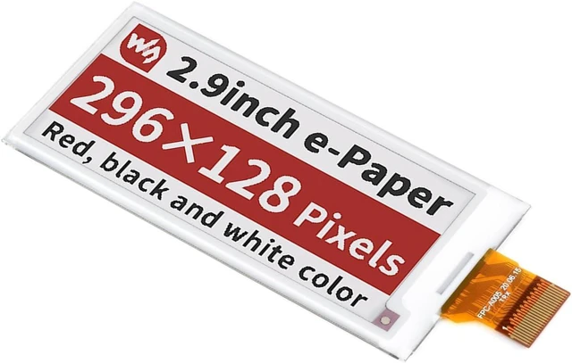 Main image of Waveshare 2.9inch E-Paper, 296 × 128 Resolution Raw Display Compatible with Raspberry/STM32(Without PCB)