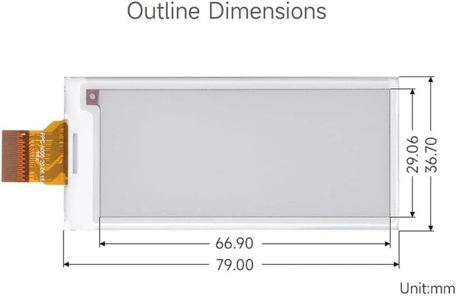 Alt view image 7 of 7 - Waveshare 2.9inch E-Paper E-Ink Raw Display Compatible with Raspberry Pi 4B/3B+/3B/2B/B+/A+/Zero/Zero W/WH/Zero 2W Series Boards 296×128 Pixels Three-Color with SPI Interface Without PCB