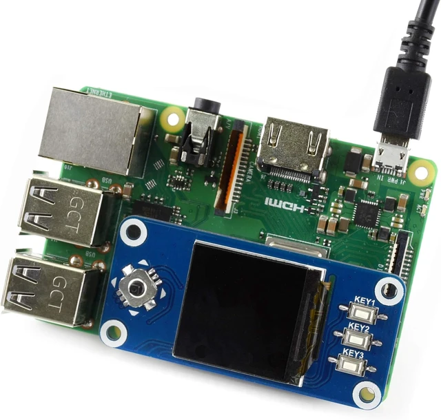 Alt view image 6 of 7 - Waveshare 1.3inch IPS LCD Display HAT, Compatible with Raspberry Pi Zero/Zero W/Zero WH/4B/3B, 240x240 Pixels, SPI Interface
