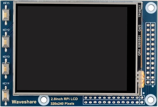 Main image of waveshare 2.8inch Resistive Touch Screen TFT LCD Compatible with Raspberry Pi 4B/ 3B+/ 3A+/ 3B/ 2B/ 1B+/ 1A+/ Zero 2 W/Zero W/Zero 320×240 Resolution Display
