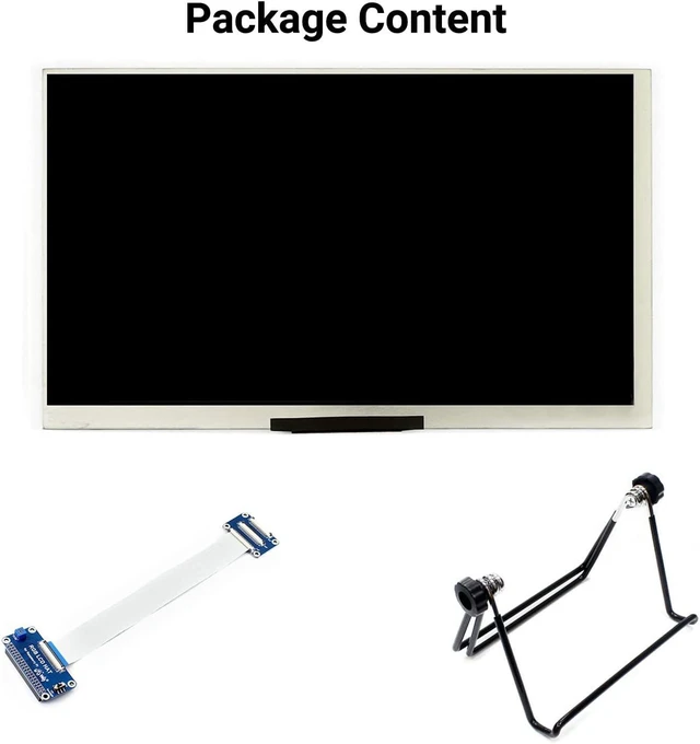 Alt view image 2 of 7 - waveshare 7inch Display, Compatible with Raspberry Pi 5/4B/3B/Zero/Zero W/Zero 2W/Pico/Pico W/Pico WH, 1024×600 Resolution, DPI Interface, IPS, No Touch
