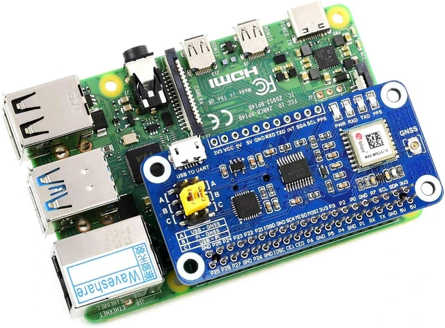 Alt view image 4 of 7 - Waveshare MAX-M8Q GNSS HAT for Raspberry Pi with Multi-Constellation Receiver Support and Support Augment Systems Like SBAS QZSS IMES and D-GPS
