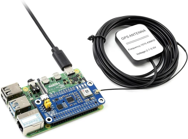 Alt view image 6 of 7 - Waveshare MAX-M8Q GNSS HAT for Raspberry Pi with Multi-Constellation Receiver Support and Support Augment Systems Like SBAS QZSS IMES and D-GPS