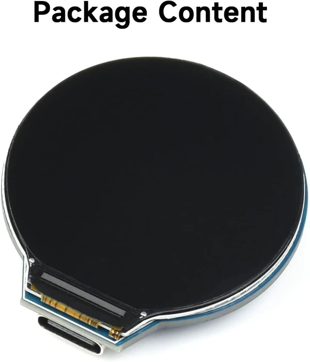 Alt view image 2 of 7 - Waveshare RP2040 MCU Board with 1.28inch Round LCD Accelerometer and Gyroscope Sensor