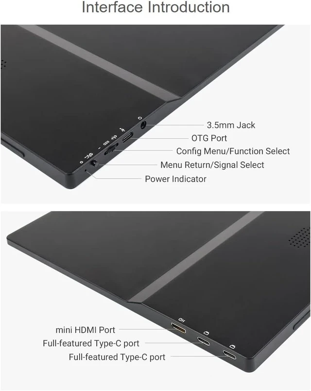 Alt view image 7 of 7 - waveshare 15.6inch Monitor Compatible with Raspberry Pi4B/3B+/3A+/2B/B+/A+/Zero/Zero W/WH/Zero 2W CM3+/4 IPS Screen 1920 × 1080 Full HD 100% SRGB High Color Gamut Supports Windows and Jetson Nano
