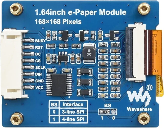 Alt view image 7 of 7 - waveshare 1.64inch Square E-Paper Module Compatible with Raspberry Pi 4B/3B+/3B/2B/B+/A+/Zero/Zero W/WH/Zero 2W 168 × 168 Resolution Red/Yellow/Black/White Supports Jetson Nano