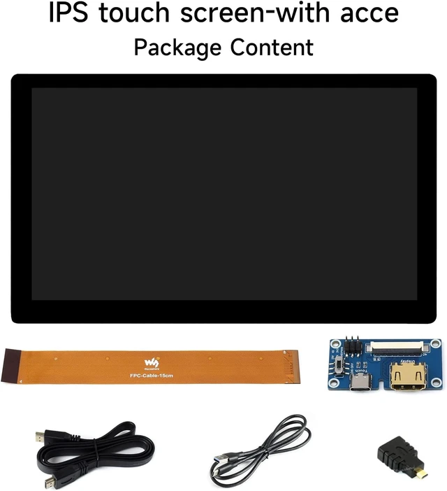 Alt view image 2 of 7 - waveshare 7inch IPS Integrated Display Compatible with Raspberry Pi 5/4B/3B+/3B/2B/B+/A+/Zero/Zero W/WH/Zero 2W Supports Jetson Nano and Windows PC 1024 × 600 Resolution with Touch with Accessories