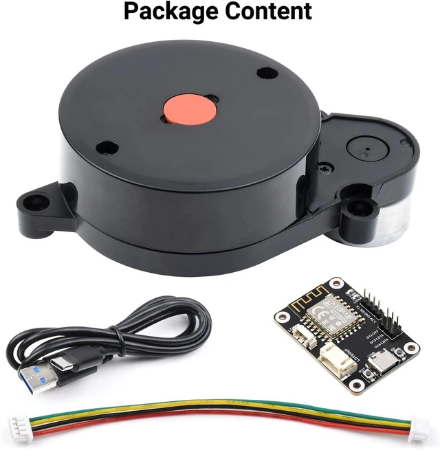 Alt view image 2 of 7 - Waveshare 360° Omnidirectional Triangulation Lidar 8m Radius Ranging Software Start-Stop Control Robot Positioning Lidar UART Bus