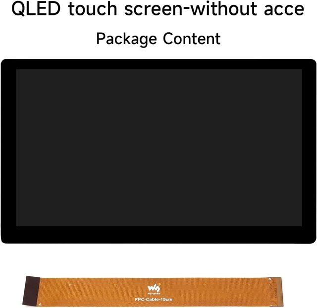 Alt view image 2 of 7 - waveshare 7inch QLED Integrated Display Compatible with Raspberry Pi 5/4B/3B+/3B/A+/Zero/Zero W/WH/Zero 2W Supports Jetson Nano and Windows PC 1024 × 600 Resolution with Touch Without Accessories