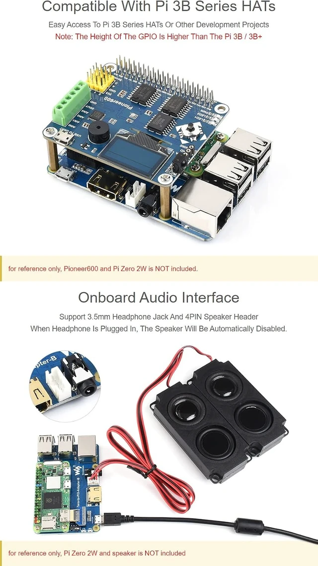 Alt view image 6 of 7 - Waveshare Zero 2W to 3B Adapter Alternative Solution for Raspberry Pi 3 Model B/B+