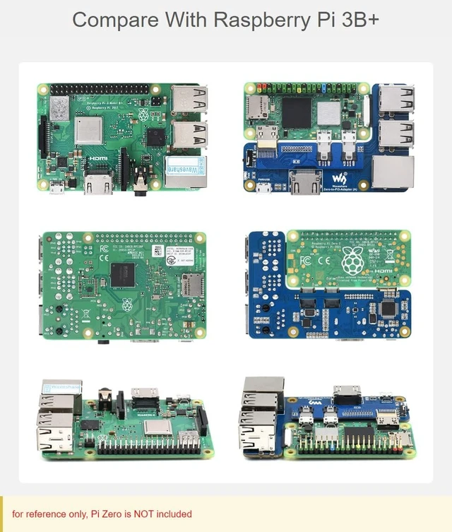 Alt view image 3 of 5 - Waveshare Zero to 3B Adapter Alternative Solution for Raspberry Pi 3 Model B/B+