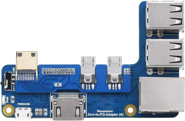 Main image of Waveshare Zero to 3B Adapter Alternative Solution for Raspberry Pi 3 Model B/B+