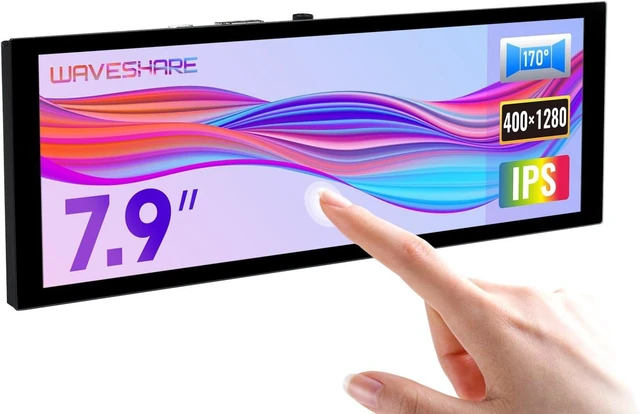 Main image of waveshare 7.9inch Capacitive Touch Display Compatible with Raspberry Pi 5/4B/3B+/3A+/CM3/3+/4 400×1280 Resolution IPS DSI Interface