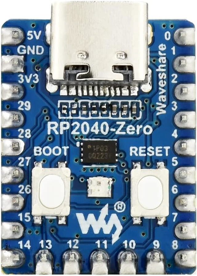 Alt view image 7 of 7 - Waveshare RP2040-Zero with Pre-soldered Header High-Performance Pico-Like MCU Board Based On Raspberry Pi Microcontroller RP2040 Castellated Module Allows Soldering Direct to Carrier Boards-2pcs