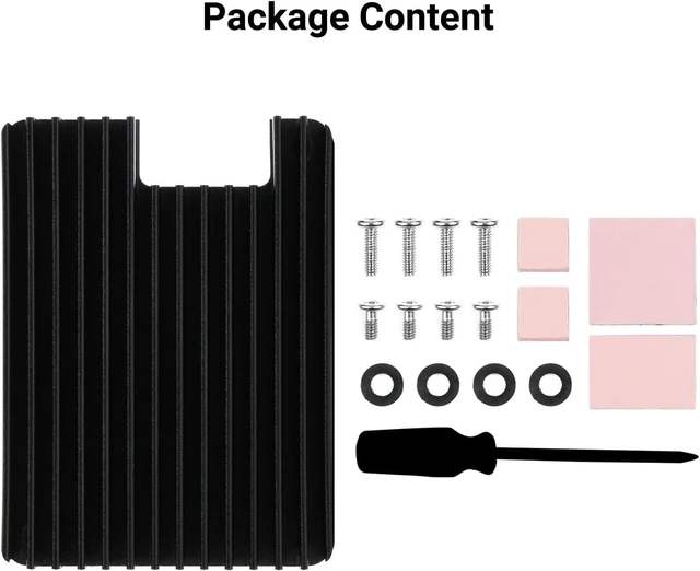 Alt view image 2 of 7 - Waveshare Dedicated Aluminum Heatsink CM4-HEATSINK-B for Raspberry Pi Compute Module 4 CM4 with Proper Space for Antenna Section