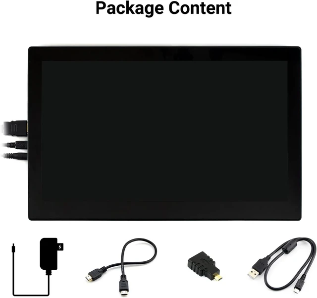Alt view image 2 of 7 - waveshare 13.3inch Capacitive Touch Screen LCD V2 with Case Compatible with Raspberry Pi 4B/3B+/3A+/2B/B+/A+/Zero/Zero W/WH/Zero 2W CM3+/4 1920×1080 Resolution HDMI IPS Supports Jetson Nano/Windows