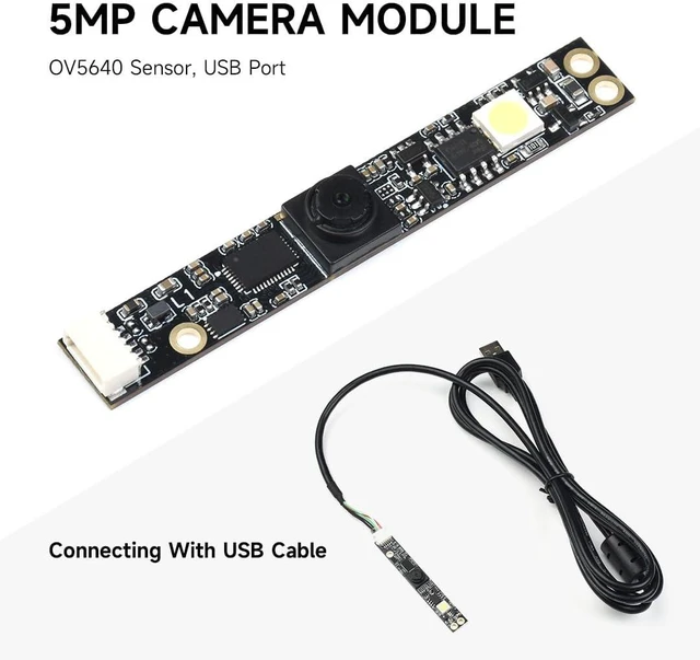 Alt view image 3 of 5 - waveshare OV5640 5MP USB Camera, 1080P Video Recording, Fixed-Focus