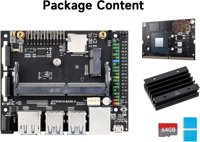 Alt view image 2 of 7 - Waveshare Jetson Nano Development/Expansion Kit, 16GB eMMC, Alternative Solution of B01 Kit Compatible with Both Jetson Nano and Jetson Xavier NX Optional Jetson Nano Core Module