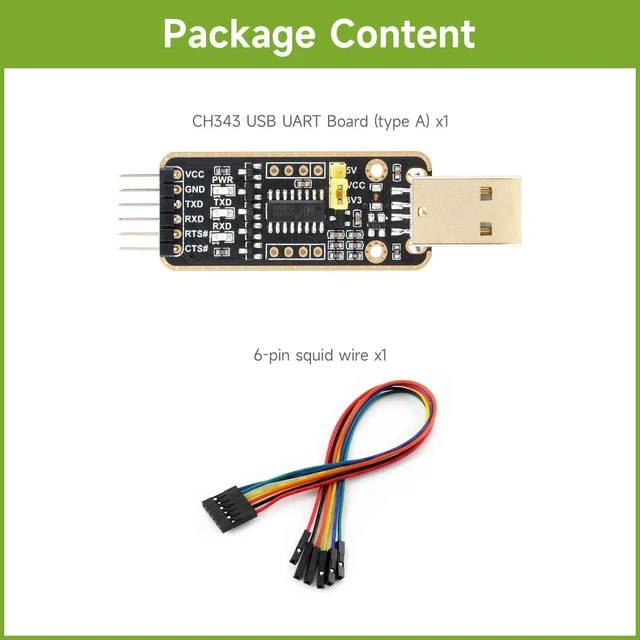 Alt view image 2 of 7 - waveshare USB to TTLUART Communication Module, USB Type A Connector, Compatible with Mac, Linux, Android, Windows 7/8/8.1/10/11
