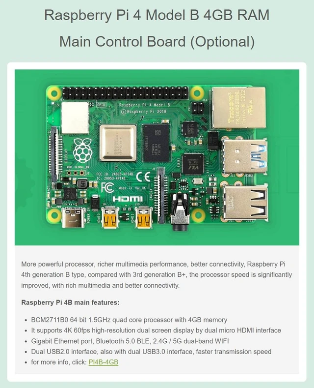 Alt view image 4 of 7 - Waveshare Compatible with Raspberry Pi Microscope Kit 12MP Visual Magnification Microscope Screen Bracket with PI4b-4GB and Accessories (9 items)