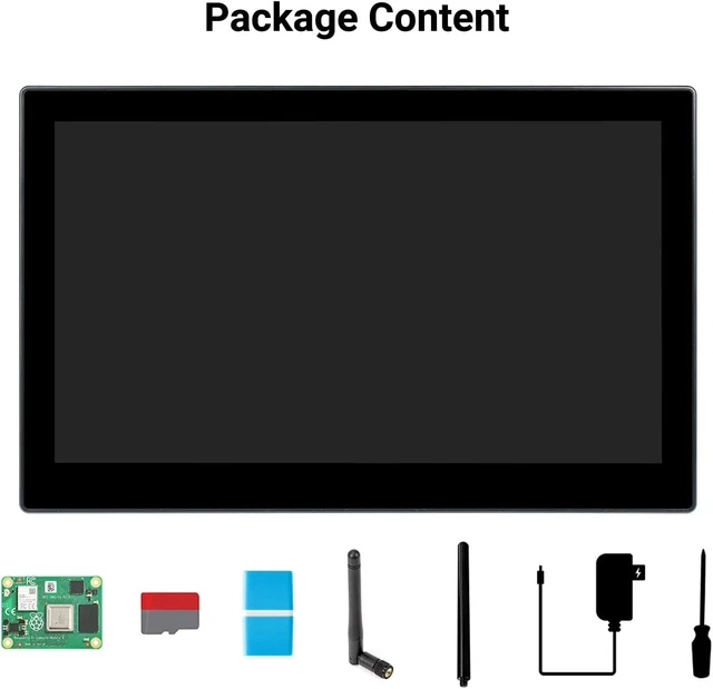 Alt view image 2 of 7 - waveshare Mini-Computer Powered by Compatible with Raspberry Pi CM4 13.3inch HD Touch Screen with USB/ETH Ports with Powerful Raspberry Pi CM4 (CM4104000) Inside
