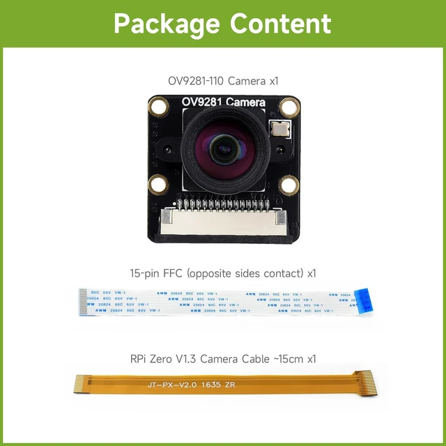 Alt view image 2 of 5 - waveshare OV9281-110 Mono Camera Compatible with Raspberry Pi Supports 4B /3B+ /3A+ /Zero/Zero 2 W and CM3/3+/4 Global Shutter 1MP
