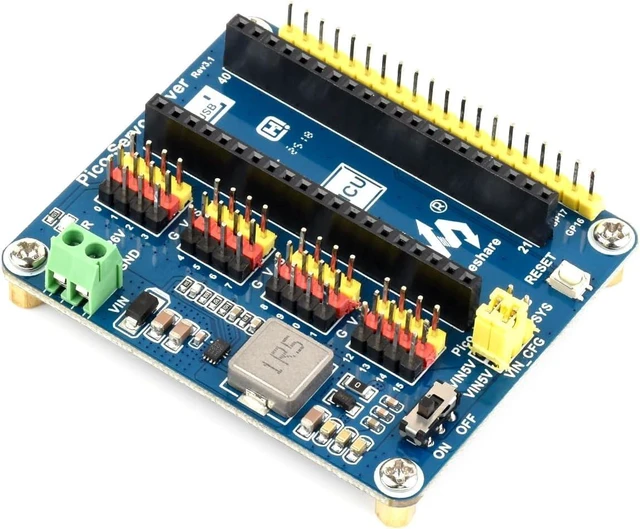 Main image of Waveshare Servo Driver Module for Raspberry Pi Pico Ideal for Controlling Robotic Arm or Hexapod Walker 16-Channel Outputs 16-Bit Resolution