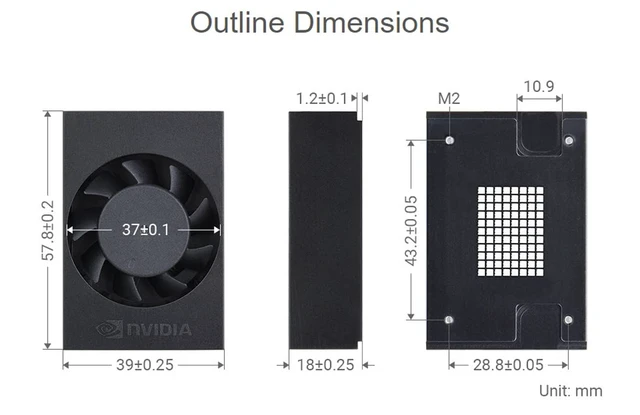 Alt view image 7 of 7 - Waveshare Official Cooling Fan Compatible with Jetson Xavier NX Module Speed-Adjustable Fan with Elastic Bracket and Height-Limited Screws Fan Only