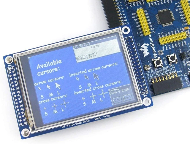 Main image of Waveshare 3.2 Inch 320 * 240 DOTS Multicolor Graphic LCD with Touch Screen and Stand-Alone Controllers