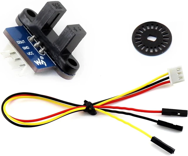 Alt view image 2 of 3 - Waveshare Photo Interrupter Sensor with Robot Speed Measuring Module