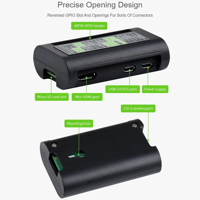 Alt view image 5 of 7 - Waveshare ABS Protection Case for Raspberry Pi Zero Series Fits for Zero/Zero 2 W