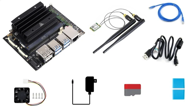 Main image of Waveshare Jetson Nano Development/Expansion Kit Alternative Solution of B01 Kit Come with Carrier Board Jetson Nano Module Official Heatsink and More Extra Free Accessories